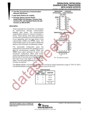 SN74ALS243ADR datasheet  